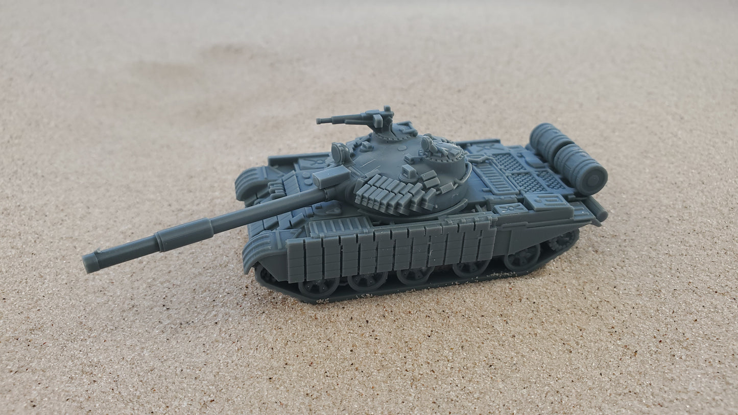 T-62 Main Battle Tank with Reactive Armor Upgrade – 1:100 Scale Russian Tank for Team Yankee Tabletop Game